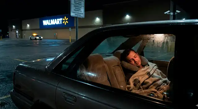 Conoce si es legal dormir dentro de tu auto en un estacionamiento de Walmart.