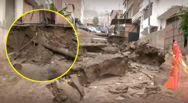 EMERGENCIA EN VMT | Casas en riesgo de colapso por rotura de tubería de agua: ¿Qué solución dio Sedapal?