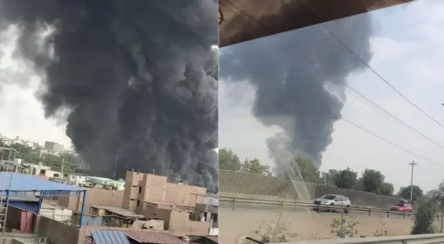 URGENTE | Voraz incendio afecta una vivienda en Ate Vitarte y moviliza a decenas de bomberos.