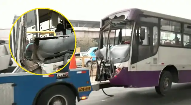 Corredor Morado impacta contra columna de la Línea 1 del Metro de Lima en la estación Bayóvar. Corredor Morado impacta contra columna de la Línea 1 del Metro de Lima en la estación Bayóvar.