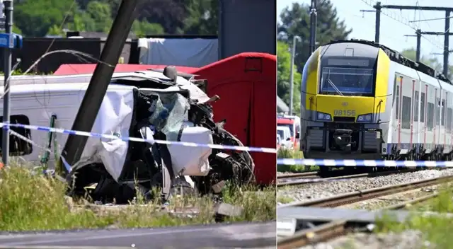 Trágico accidente entre un tren y un ómnibus escolar en Bélgica deja cuatro muertos, incluidos dos menores.