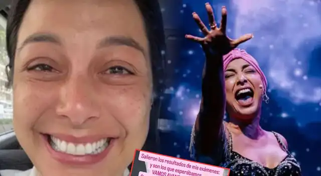 Natalia Salas se emociona al ver los resultados de su tratamiento.