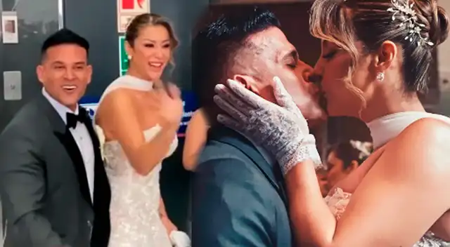 Karla Tarazona y Christian Domínguez hacen pedido a sus invitados.