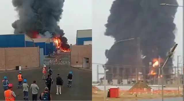 Incendio en Lurín: más de diez unidades de los Bomberos atienden emergencia.