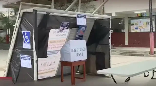 ONPE instala mesa de votación en ARCO DE FÚTBOL en Carabayllo para este grupo de ciudadanos.