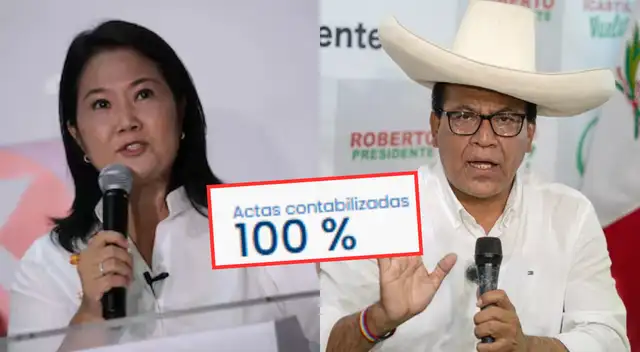 ONPE revela empate histórico entre Keiko Fujimori y Roberto Sánchez en votos del extranjero oficial.