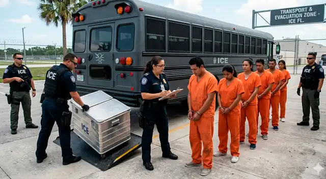 ICE ordena EVACUAR centro de detención "Alligator Alcatraz" en Florida. ICE ordena EVACUAR centro de detención "Alligator Alcatraz" en Florida.
