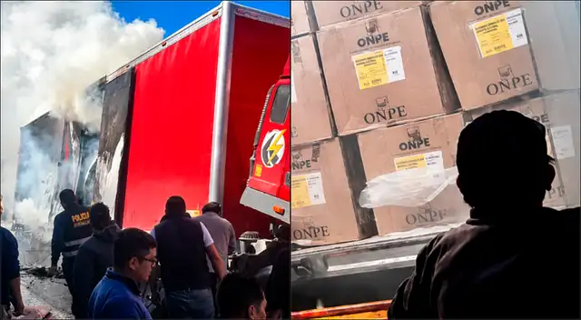Camión de la ONPE arde en Canta con cédulas y actas electorales: esto reveló la entidad sobre el incidente