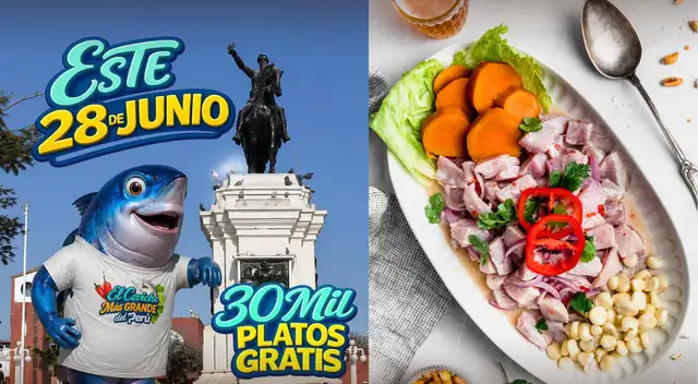 Esta ciudad entregará más de 20 mil platos de CEVICHE GRATIS este domingo 28 de junio.