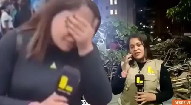 Reportera de Latina sufre al ver cómo quedó de destruido Venezuela por el terremoto.