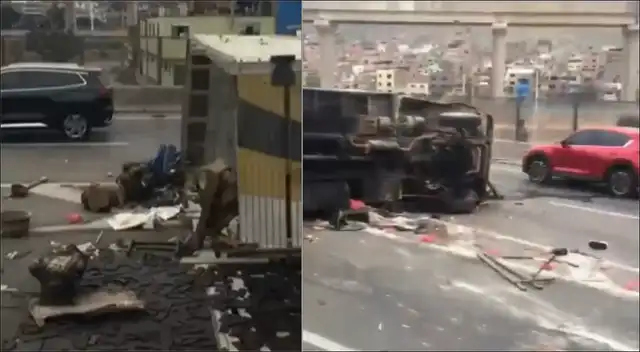 Caos en la Vía Evitamiento: camión termina volcado y genera largas filas de vehículos cerca de Puente Nuevo. Caos en la Vía Evitamiento: camión termina volcado y genera largas filas de vehículos cerca de Puente Nuevo.