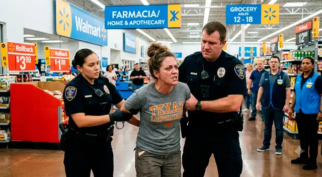 Mujer APUÑALA EN LA CABEZA a un policía en medio de un altercado en un Walmart.
