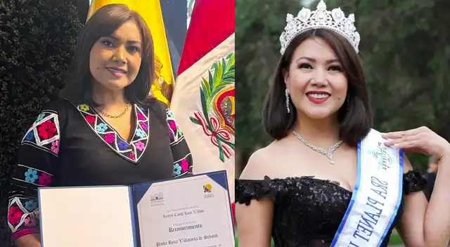 Paula Rosa Villacorta, señora Planet Universo Perú 2024, fue reconocida por parlamentaria andina.