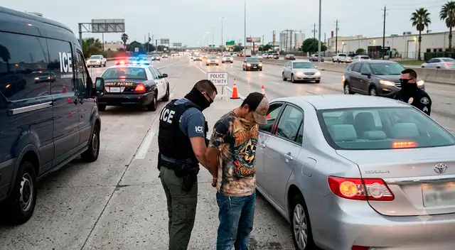 Migrante latino registra toda su DETENCIÓN por agentes del ICE.