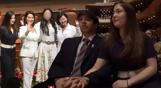 Kyara Villanella y su novio se roban la atención en evento de Keiko Fujimori.