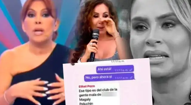 Magaly Medina tiene IMPENSADA reacción en vivo al ver los CHATS PRIVADOS donde Ethel Pozo la 'INSULTA': "Eso lo sacan las b..."