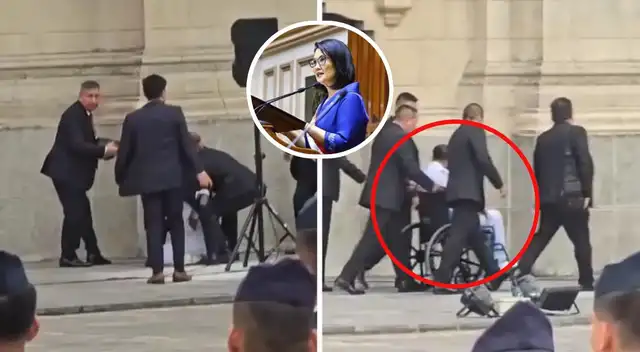 Miembro de la Marina de Guerra se descompensa previo a la ceremonia de reconocimiento de Keiko Fujimori en Palacio de Gobierno.