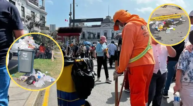 Impactante panorama tras la Parada Militar: avenida Brasil amaneció cubierta de basura.