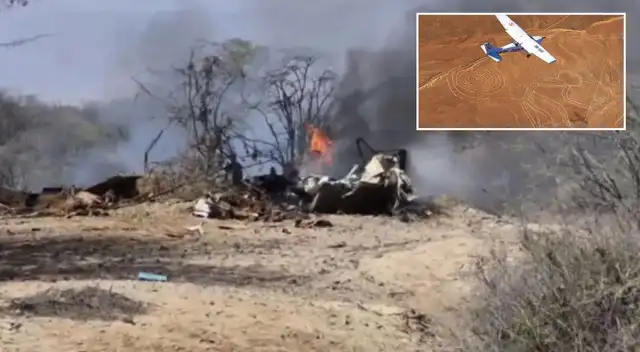 Tragedia en Nasca: avioneta con más de 5 turistas se estrella y no se reportan sobrevivientes.