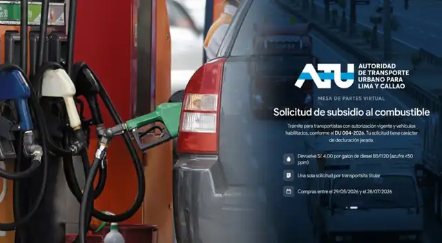 ATU habilita LINK OFICIAL para cobrar subsidio de combustible 2026: revisa si accedes al beneficio con tu DNI.