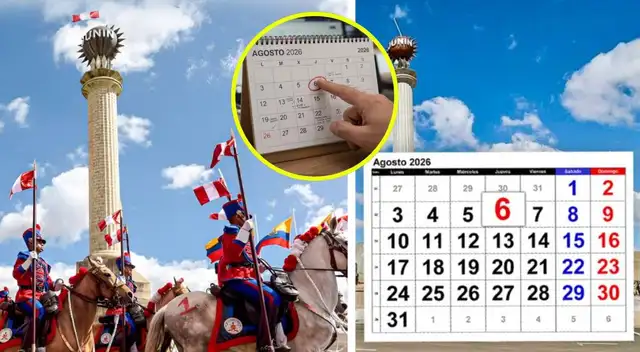 El jueves 6 de agosto será feriado nacional en Perú por la Batalla de Junín. Los próximos serán el 8 de octubre y el 1 de noviembre, entre otros.