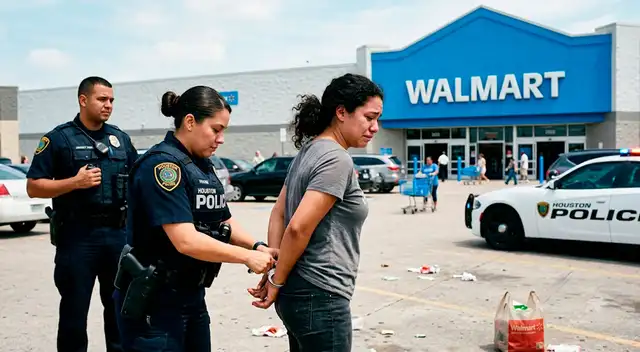 Mujer casi ASESINA a hombre dentro de un Walmart en Houston.