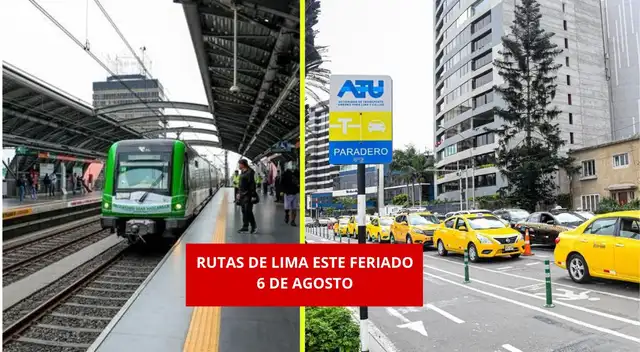 Feriado 6 de agosto: ATU cambia horarios del Metropolitano, Metro y corredores. Feriado 6 de agosto: ATU cambia horarios del Metropolitano, Metro y corredores.