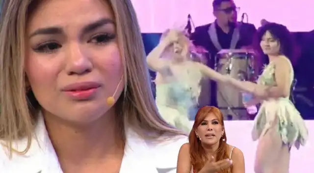 Magaly Medina expone videos de cantantes de La Bella Luz burlándose de Naldy Saldaña y las cuestiona.