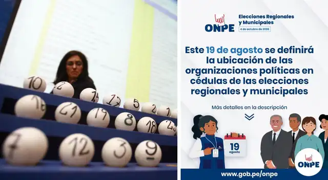 ONPE alista sorteo para las Elecciones 2026: así se definirá la ubicación de los partidos.