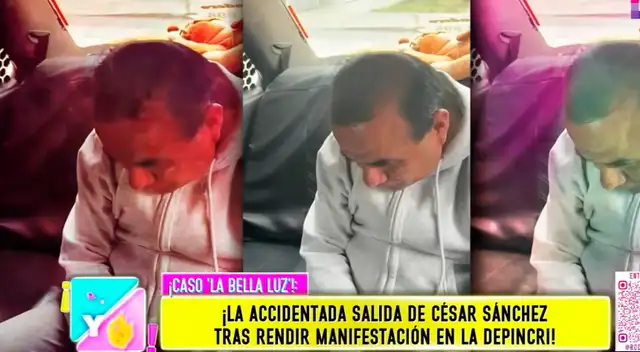 César Sánchez aparece ante las cámaras de TV.