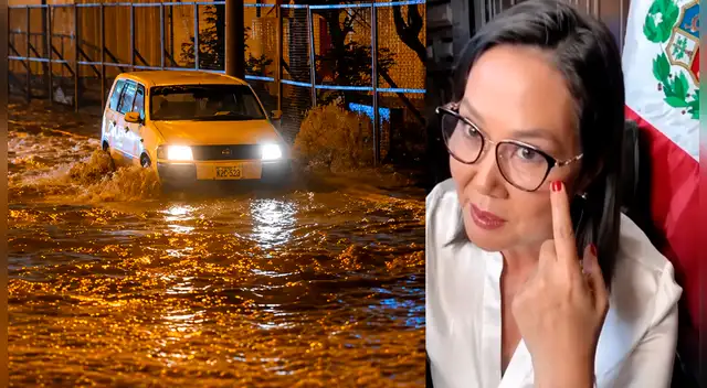 Keiko Fujimori reacciona a inundaciones