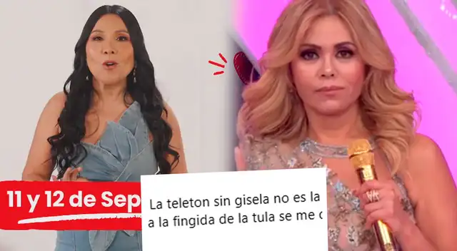 Tula Rodríguez deja EN SHOCK al ser la nueva imagen de la Teletón ante presunta salida de Gisela Valcárcel, pero la HUNDEN: "No le llegas..." Tula Rodríguez deja EN SHOCK al ser la nueva imagen de la Teletón ante presunta salida de Gisela Valcárcel, pero la HUNDEN: "No le llegas..."
