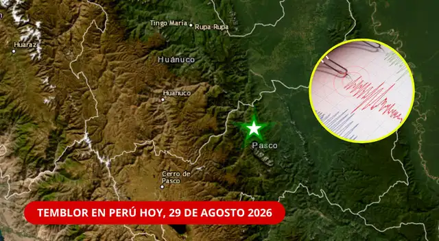 Revisa dónde y a qué hora ocurrió el último temblor reportado por el IGP este 29 de agosto.