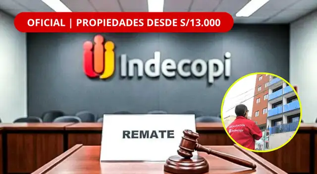 ¿QUIERES COMPRAR UN INMUEBLE? Indecopi rematará propiedades desde S/13.000.