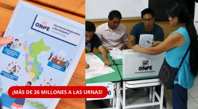La ONPE informó que más de 26 millones de ciudadanos están habilitados para participar en las Elecciones Regionales y Municipales del próximo 4 de octubre.