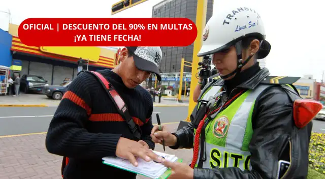 El SAT de Lima confirmó que el descuento del 90 % en el pago de papeletas de tránsito estará disponible desde el sábado 5 de septiembre. El SAT de Lima confirmó que el descuento del 90 % en el pago de papeletas de tránsito estará disponible desde el sábado 5 de septiembre.