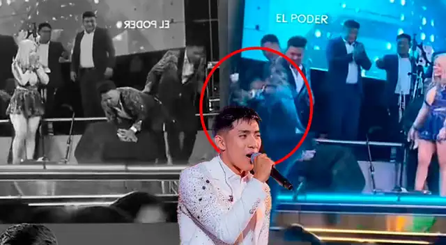 Óscar Junior sufre APARATOSA caída del escenario en pleno concierto y compañeros de 'La Bella Luz' tienen IMPENSADA reacción: "Vamos a...."
