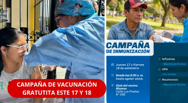 Vacunación gratuita en Surco este 17 y 18 de septiembre: ¿quiénes pueden recibir las vacunas y dónde será?