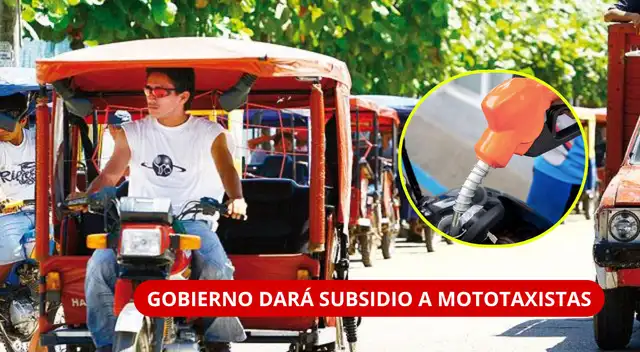 Subsidio para mototaxistas 2026: Gobierno dará S/4 por galón y hasta S/100 mensuales durante tres meses.
