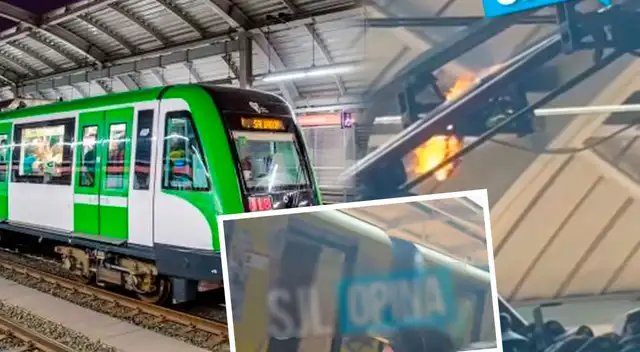 ¡LO ÚLTIMO! Cables eléctricos del Metro de Lima se incendian y pasajeros huyen ATERRADOS:  "Evacúen..."