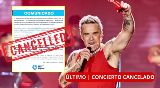 Robbie Williams NO TOCARÁ HOY en Lima: clausuran Arena 1 | REVISA QUÉ PASA CON TUS ENTRADAS. Robbie Williams NO TOCARÁ HOY en Lima: clausuran Arena 1 | REVISA QUÉ PASA CON TUS ENTRADAS.