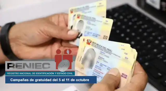 Reniec CONFIRMA campaña de DNI electrónico GRATIS hasta el 11 de octubre en 24 regiones del Perú: revisa si accedes AQUÍ
