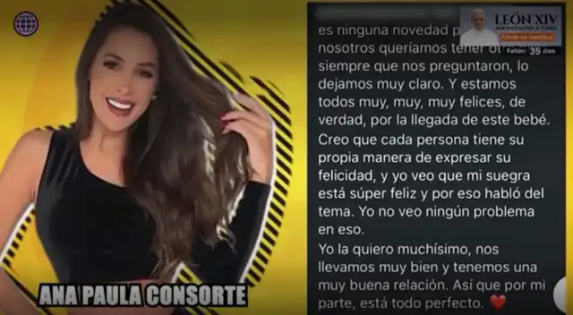 Ana Paula Consorte revela que su embarazo fue planeado. Ana Paula Consorte revela que su embarazo fue planeado.