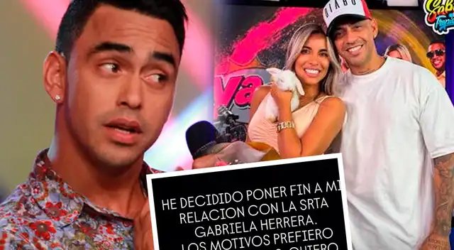 Diego Chávarri y Gabriela Herrera terminan su relación sentimental. Diego Chávarri y Gabriela Herrera terminan su relación sentimental.