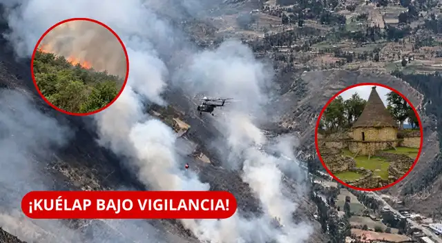 Incendio forestal en Kuélap: fuego llegó a 1,5 kilómetros del complejo arqueológico de Amazonas.