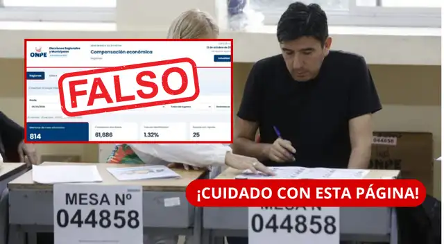 ONPE alerta sobre página falsa del pago de S/165 a miembros de mesa: consulta aquí el enlace oficial. ONPE alerta sobre página falsa del pago de S/165 a miembros de mesa: consulta aquí el enlace oficial.