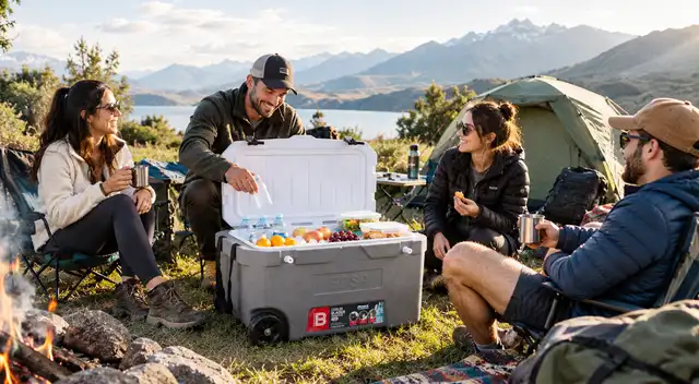 Ya sea para disfrutar de un día de playa, acampar, salir de pesca o realizar un viaje por carretera, mantener los alimentos. Ya sea para disfrutar de un día de playa, acampar, salir de pesca o realizar un viaje por carretera, mantener los alimentos.