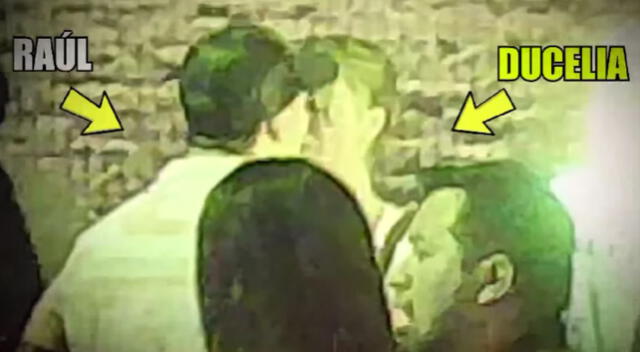  Ducelia Echevarría y Raúl Carpena fueron grabados besándose. Fuente: Amor y Fuego.   
