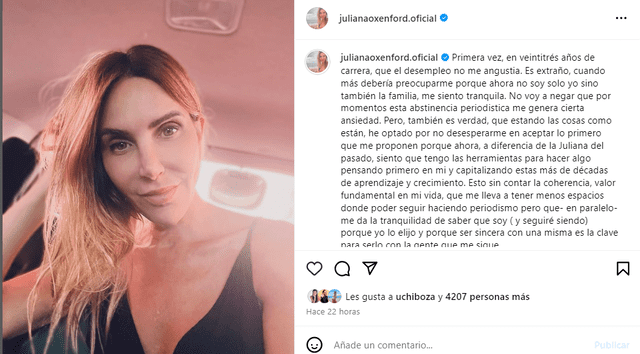 Juliana Oxenford prepara su regreso a lo grande.