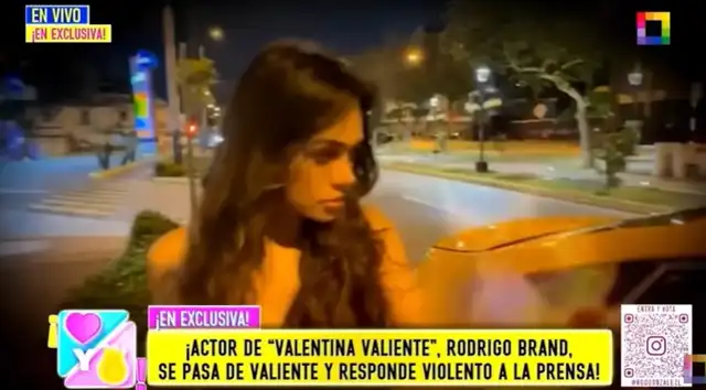 Mayra Goñi es captada con semblante serio, abordando la controversia por el violento ataque de Rodrigo Brand a un reportero del programa de Magaly Medina.